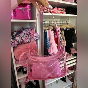 Steve Madden pink glittery bag